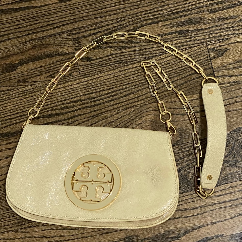 Tory Burch Amanda Reva Leather Purse Crossbody Clutch